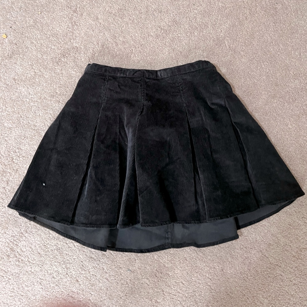 Black Pleated Mini Skirt
